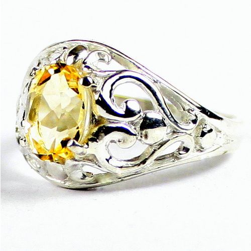 Citrine, 925 Sterling Silver Ladies Ring, SR111