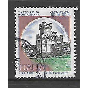 ITALY 1980 CASTLES 1000L MONTAGNANA PADUA CASTLE SG 1677 FINE USED#