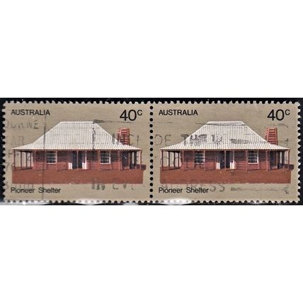 AUSTRALIA, 1972 40c Pioneer Life, SG 526 (Scott #535), used pair