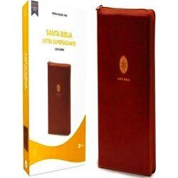 Biblia Reina Valera 1960, Letra Supergigante, Leathersoft, Cafa, Con Cierre / Sp