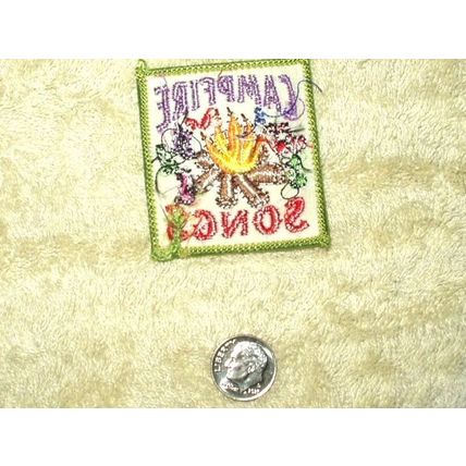 VTG GIRL SCOUTS BROWNIES CAMPFIRE SONGS SEW ON patch