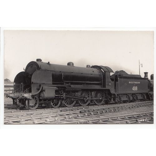 Southern Railway Steam Locomotive Engine 488 RP F Moore's Postcard 10557
