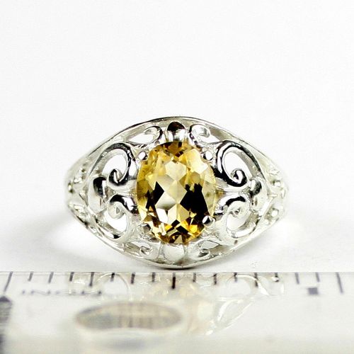 Citrine, 925 Sterling Silver Ladies Ring, SR111