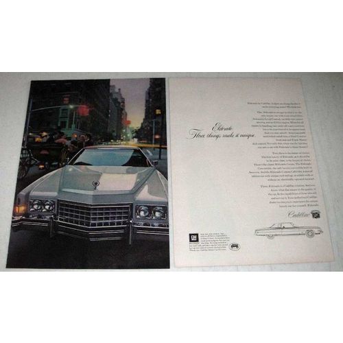 1973 Cadillac Eldorado Car Ad - Things Make it Unique