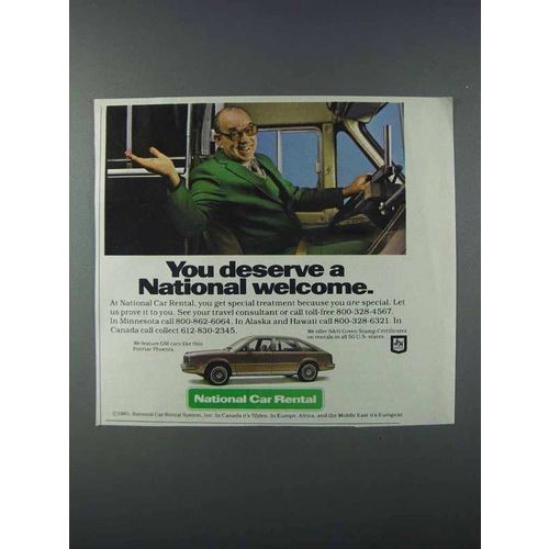 1981 National Car Rental Ad - You Deserve a Welcome