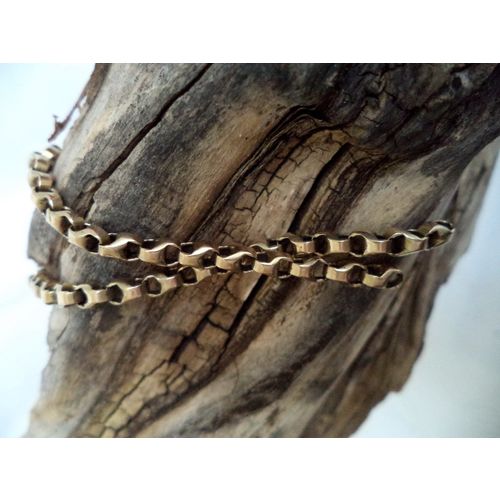 Antique 10K Bracelet Solid Rose Gold Belcher Charm 5.4 gr Victorian Chain Gift