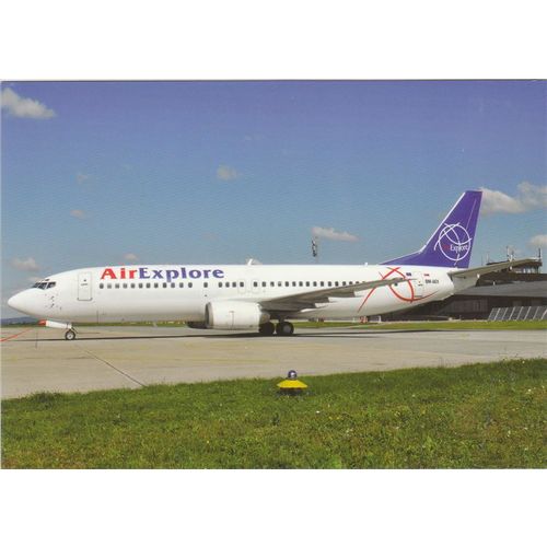 Air Explore Boeing B737 4Y0 Civil Aircraft Postcard (A22785)