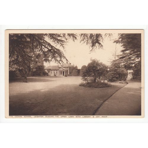 Library & Art Room Cedar's School Leighton Buzzard Postcard Bedfordshire