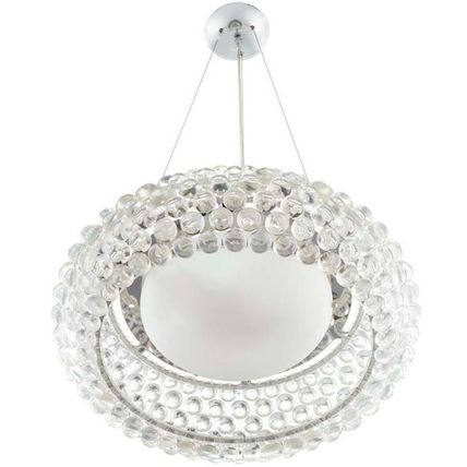 Halo Acrylic Ball Pendant Chandelier Light Fixture 20” Or 25” Donut Torus Shape
