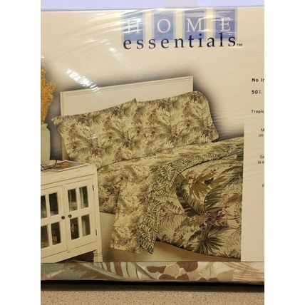 HOME ESSENTIALS TROPICAL WINDS W/ TROPICAL PALM PLANTS TWIN SIZE SHEETS SET~NEW~