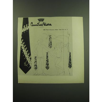 1949 Countess Mara Ties Ad - Can-Can dancers