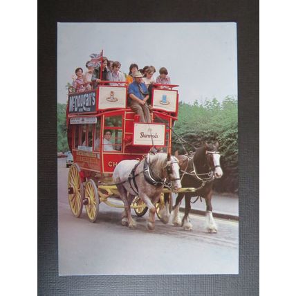 London Road Car Co. Horse Bus, London Transport TC/73 1979 Postcard