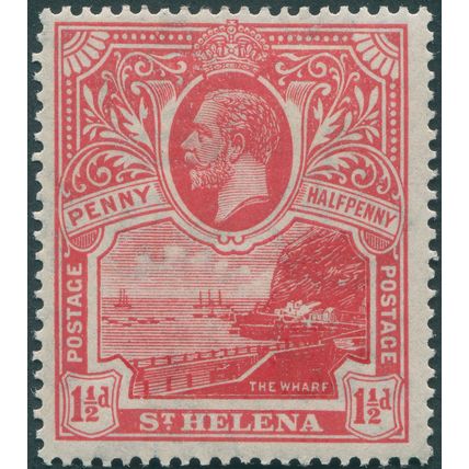 St Helena 1922 1½d rose-scarlet SG90 unused