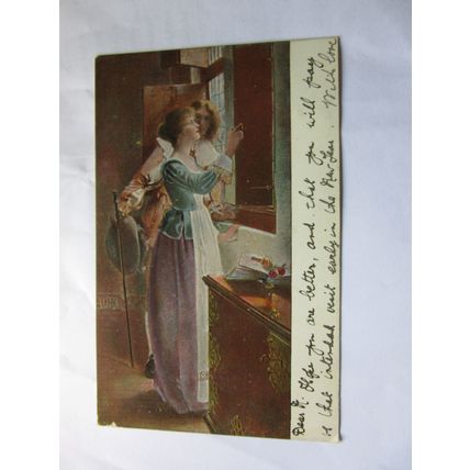 THE NIGHT SKY used antique postcard by S. Hildesheimer & Co 1904 postmark /
