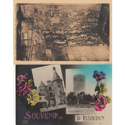 Issoudin Issoundun French 2x Old Postcard s