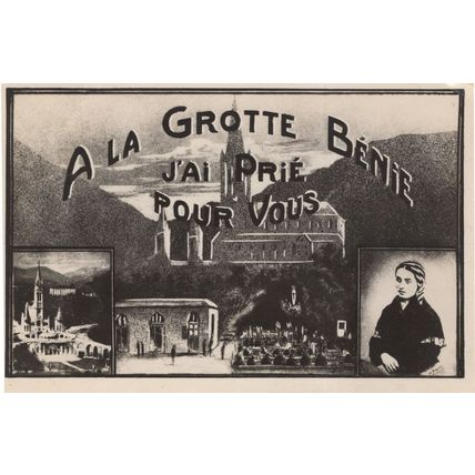 Lourdes A La Grotte Benie Pour Vous Old RPC French Postcard