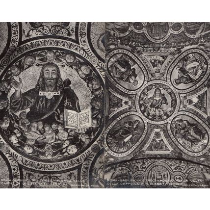 Basilica Di Santa Croce Mosaic Santa Elena V Secolo Mural 2x Rome Italy Postcard