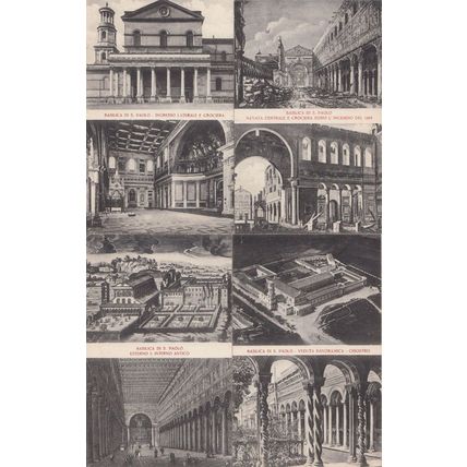Basilica Rome Roma De Saint Paulo 4 Old Italy French Postcard s See Reverses Too
