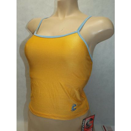 Womens XL Cannondale Bike Chrono Orange Blue Tank Shirt Bra MSRP$60 Made USA