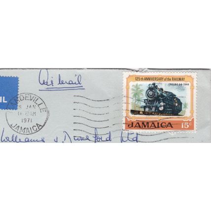 Mandeville cancel 1971 Jamaica Engine 54 15c SG 326 VGC
