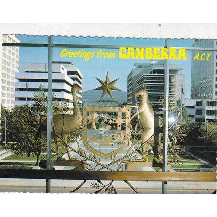 Canberra Law Courts Australia Postcard posted 1987 VGC