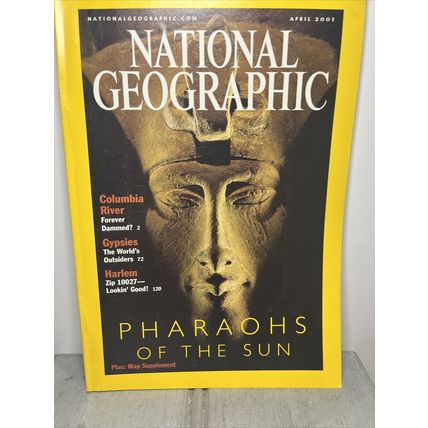 National Geographic Magazine April 2001 Pharaohs Of The Sun -Vintage Collectable