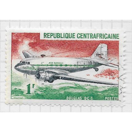 CENTRAL AFRICAN REP. 1967 AIRCRAFT BANGUI AIR DOUGLAS DC3 USED