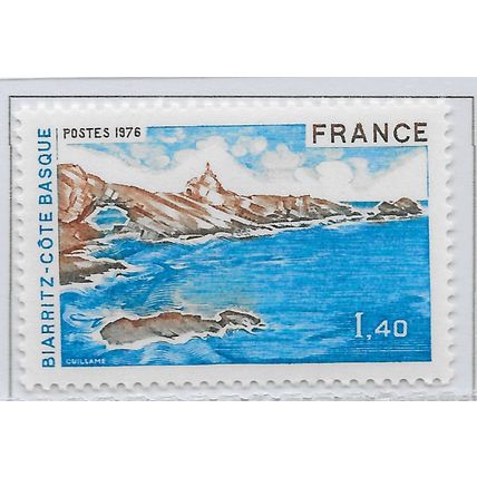 FRANCE 1976 MINT UNMOUNTED MNH TOURISM BIARRITZ BASQUE COAST LINE SEA VIEW