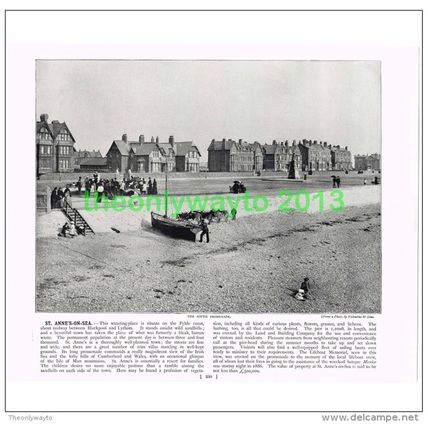 ST ANNES-ON-SEA, THE PROM , LANCS, ENGLAND, Book Illustration, c1895