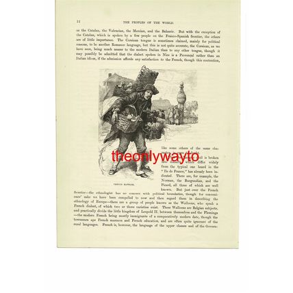 French Hawker, Street Seller, France, Book Illustration (Print), c1880