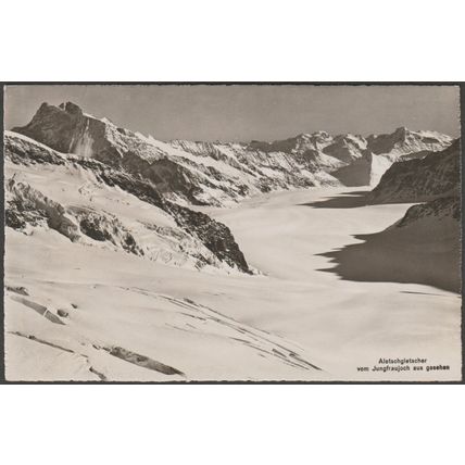 Aletschgletscher vom Jungfraujoch aus Gesehen, Valais, c.1940s - Wehrli Foto-AK