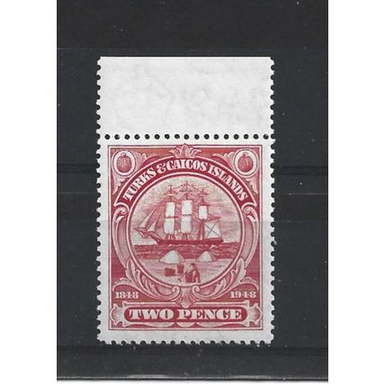 Turks&Caicos.SG211 2d Badge of the Islands (Carmine).Mounted Mint.Aug24a
