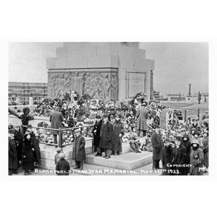 pt4506 - Blackpool , War Memorial 11th Nov 1923 , Lancashire - Print 6x4