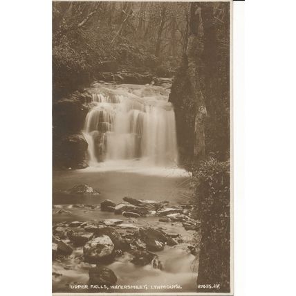 PC22262 Upper Falls. Watersmeet. Lynmouth. Valentine. No 87655. RP