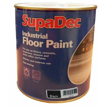SupaDec Industrial Floor Paint 1L Slate Grey / Black / Light Grey / Red Garage