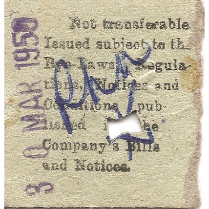 L.M.S.R. Edmondson Ticket - Manchester Victoria or Exchange to Kendal