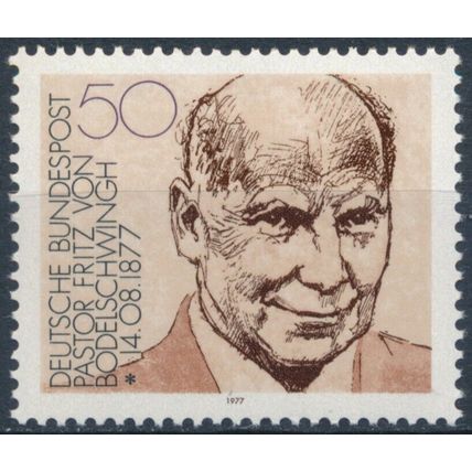 Birth Centenary Pastor Fritz von Bodelschwingh- West Germany 1977 -MNH -MiNr 942