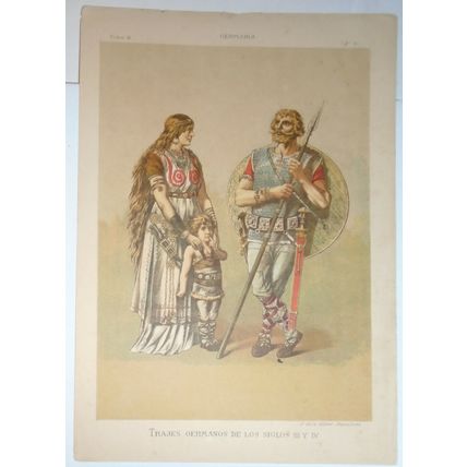 Arte Aleman - 4 lithographs lot circa 1890 by J. Seix, Barcelona.