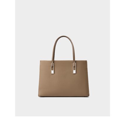 Genuine Leather Women's Handbag Grey