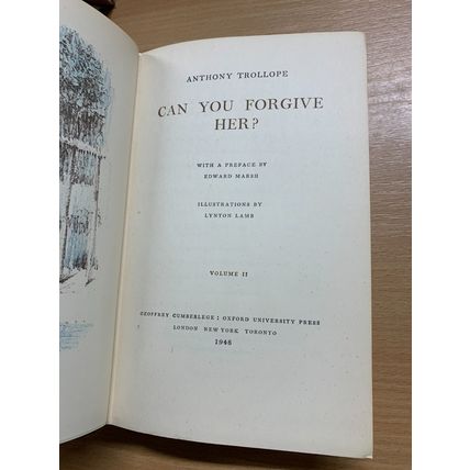 1948 ANTHONY TROLLOPE "CAN YOU FORGIVE HER?" VOLUMES 1 & 2 BOOKS (P8)