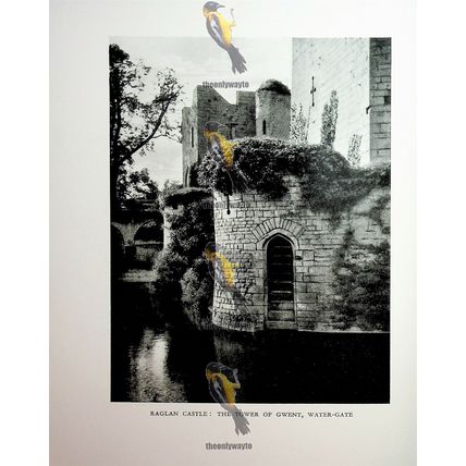 Raglan Castle Fountain Court & Water Gate, Book Illustration (Print) 1926