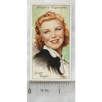 1934 Players Film Stars 2nd Series No. 38 Ginger Rogers