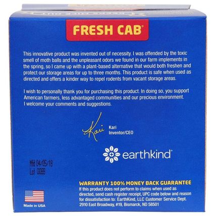 BUNDLE! (3) Boxes Fresh Cab Botanical Rodent Repellent - (12) Pouches FREE Ship