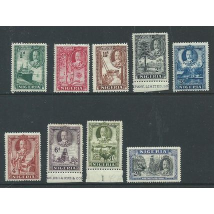 nigeria stamp nigeria george v sg34 hm sg 34 range to 2/6d see description
