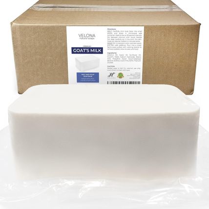 Velona 25 LB - GOATS MILK Soap Base | Wholesale & Bulk | SLS/SLES Free | Melt an