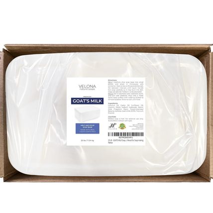 Velona 25 LB - GOATS MILK Soap Base | Wholesale & Bulk | SLS/SLES Free | Melt an
