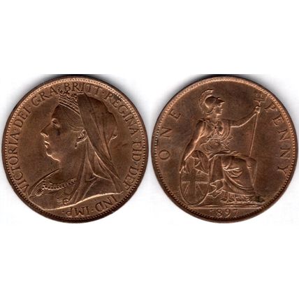 Great Britain. Victoria. Penny 1897. AU. dy23383