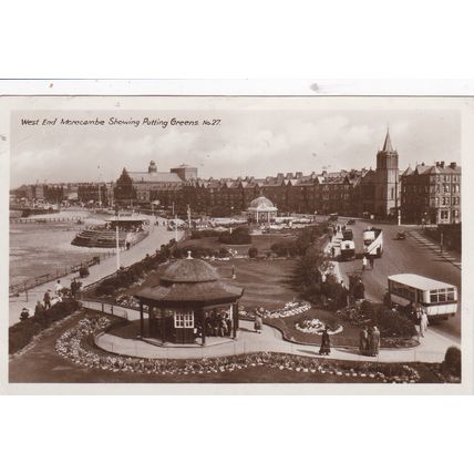 EC751 MORECAMBE -WEST END SHOWING PUTTING GREENS . R/P POSTCARD