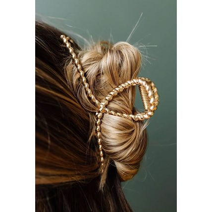Gold Twist Large Alloy Hair Clip