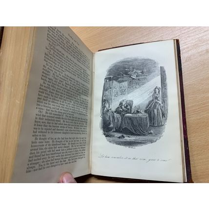 c1880 CHARLES DICKENS DOMBEY & SON DAILY NEWS MEMORIAL EDITION ANTIQUE BOOK (P5)